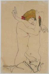 Dwie obejmujące się kobiety, 1913