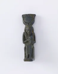 Figura Izydy i Horusa, prawdopodobnie okres ptolemejski, 305-30 p.n.e. (fajans)