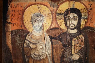 Jezus i środek w ikonie z VI wieku
