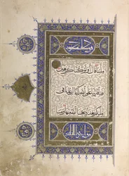 Lub. 848, f.2 Strona z Koranu (tusz i kolor na papierze)
