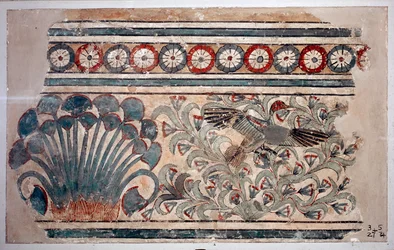 Starożytność egipska: fragment fresku z pałacu Amenofisa III (Amenhotepa) w Malkacie. 1342 pne. Kair, Muzeum Egipskie