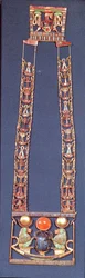 Naszyjnik Wschodzącego Słońca, z grobowca Tutanchamona (ok. 1370-52 pne) Nowe Królestwo (złoto inkrustowane kamieniami półszlachetnymi)