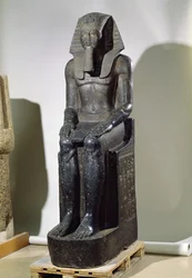 Statua Amenophisa III (ok. 1391-1353 pne) z Tanis, Nowe Królestwo (dioryt)