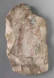 Ostracon: Ramzes II karmiony przez boginię, ok. 1279-1213 pne