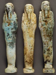Ushabti (małe posągi), Grób Ba Disit, Grób Gubernatora, Szejk Souby, Oaza Bahariya, Giza, Egipt. Cywilizacja egipska, 26 dynastia (663-525 pne).