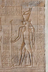 Płaskorzeźby w świątyni Philae, Asuan, Egipt