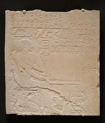 Relief z grobowca Khnumti, ok. 2345-2184 p.n.e. (biały wapień)