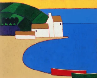 Bay w południowej Bretanii, 2004 (akryl na papierze)