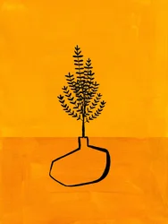 Ciepła, minimalistyczna roślina