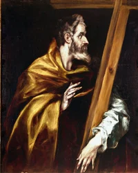 Apostolat katedry w Toledo: Apotre Saint Philip. Obraz Domenikos Theotokopoulosa dit El Greco (1540-1614)