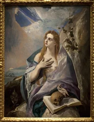 Madeleine pokutująca. Obraz Domenikos Theotokopoulosa dit El Greco (1541-1614), olej na płótnie