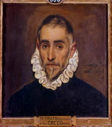 Portret dżentelmena Obraz Domenikos Theotokopoulosa dit El Greco (1541-1614) 1604 Nd. 0,64 x 0,51 m Madryt, Muzeum Prado