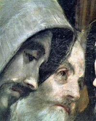 Pogrzeb hrabiego Orgaza, z legendy 1323, fragment franciszkanów, 1586-88 olej na płótnie fragment 44240