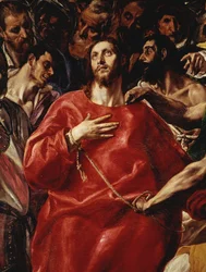Szczegółowy obraz łupienia Chrystusa autorstwa Domenikos Theotokopoulosa, znany jako The Greco