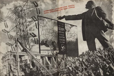 Komunizm to rząd sowiecki plus elektryfikacja całego kraju, 1933.