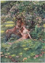 Bottom and Titania: „Chodź, usiądź na tym kwiecistym łóżku” (lito)