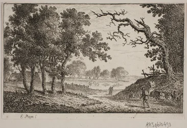 Krajobraz z jeziorem w tle