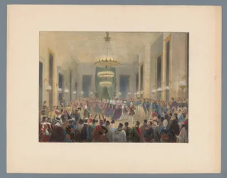 Sala balowa, w której tańczona jest pawana, 1845