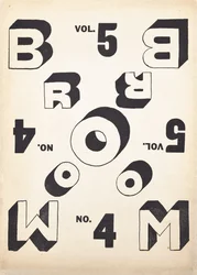 Okładka tomu 5, numer 4 magazynu artystycznego "Broom", ok. 1921-1924 (litografia)