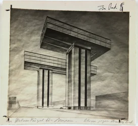 Wieżowiec Wolkenbügel na bulwarze Strastnoj w Moskwie, 1925