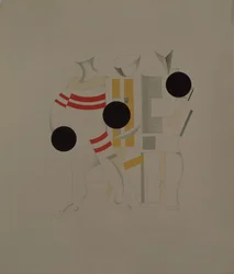 Sportowcy. Figurka do opery Zwycięstwo nad słońcem A. Kruchenycha, 1920-1921