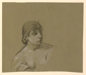 Rysunek, Portret młodej kobiety, ok. 1885 r.