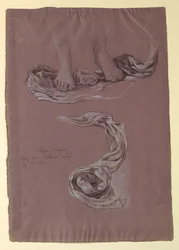 Rysunek, Studium draperii "Fortuna", ok. 1877 r.