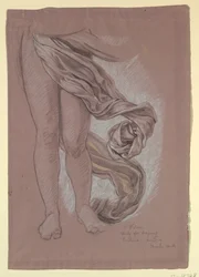 Rysunek, Studium draperii "Fortuny", ok. 1877 r.