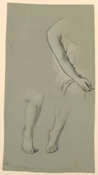 Rysunek, szczegóły postaci, ok. 1885 r.