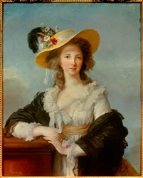 Portret Yolande Gabrielle Martine de Polastron, księżnej de Polignac (1749-1793), w słomkowym kapeluszu, 1782, 0,92 x 0,73 m