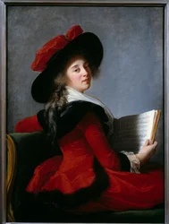Portret baronowej Crussol. Obraz Marie Elisabeth Louise Vigee Le brun (lub Vigee-Lebrun lub Vigee Lebrun) (1755-1842)