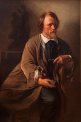 Rzeźbiarz Jens Adolf Jerichau, mąż artystów, 1846 r