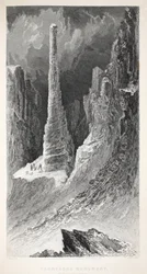 Pomnik Tennysona, ilustracja z „Drugiej wyprawy Grinnell w poszukiwaniu Sir Johna Franklina...”, 1856
