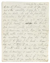Autograf listu do Johna Ruskina, Casa Giudi, Florencja, 3 czerwca 1859 r.