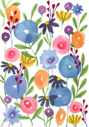 Boho Flowers, 2018 (akwarela)