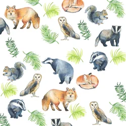 Zwierzęta leśne, 2017 (akwarela)