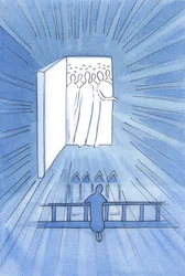 Kapliczka jest „drzwiami” do Nieba, 2002 (w/c na papierze)