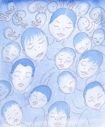 Wszystkie te małe dzieci, które umarły, a które były wolne od osobistego grzechu - niezależnie od tego, czy zostały poronione, abortowane, urodzone żywe, ale wkrótce zmarły, czy też żyły poważnie upośledzone i niezdolne do wyboru - są teraz szczęśliwe, 200