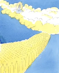 Wszyscy Święci w Niebie wiedzą, co wiedzieli ludzie od Mojżesza, że Bóg chce, abyśmy czcili naszą matkę i ojca, 2004 (w/c na papierze)