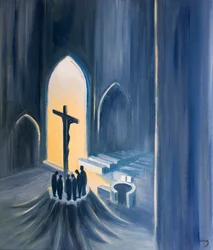 Na Mszy Świętej składamy dziękczynną Ofiarę świętą i żywą, 2001 (olej na pokładzie)