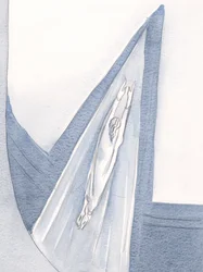 Chrystus wszedł do nieba ubrany na biało i podążamy drogą., 2001 (w/c na papierze)