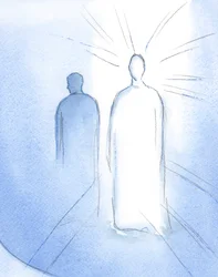 Chrystus jest naszym wzorem i archetypem. W Nim słabi znajdują najmilszego pomocnika, a starzy doskonałego Syna, 2002 (w/c na papierze)