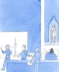 Chrystus powiedział do mnie: "Nie bój się", 2005 (akwarela na papierze)