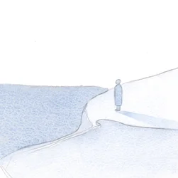 Chrystus pokazał mi podróż, którą razem odbyliśmy, a w oddali bitwy, które dla Niego stoczyłem, 2000 (w/c na papierze)