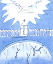 Chrystus powiedział mi, że Jego przesłanie jest proste: wszystko jest „o” miłości, 2004 (w/c na papierze)