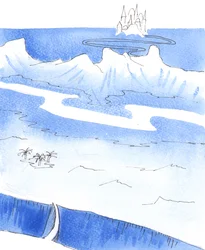 Każdy przyjaciel Chrystusa musi odbyć podróż, zanim dotrze do nieba, 2005 (akwarela na papierze)