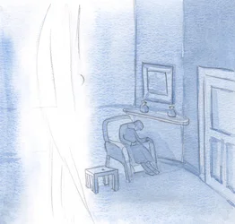 Nawet gdy jesteśmy słabi, Chrystus jest z nami i posyła swojego anioła, aby nas prowadził i strzegł, 2000 (w/c na papierze)
