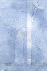Skierował mój wzrok na Swoją Najdroższą Krew, przelaną za nasze grzechy, i na Jego Święty Krzyż, wyraźnie widoczny., 2001 (w/c na papierze)