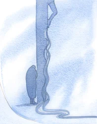 Skierował mój wzrok na Swoją Najdroższą Krew, przelaną za nasze grzechy, i na Jego Święty Krzyż, wyraźnie widoczny., 2001 (w/c na papierze)