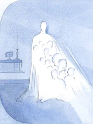 W Osobie Chrystusa odnajdujemy każdy aspekt miłości i wdzięku. On i Jego matka są naszymi "wzorami" - wzorami dobroci dla wszystkich., 2001 (w/c na papierze)